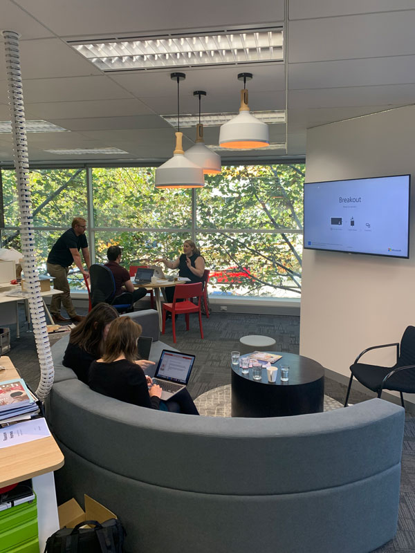 People working in teams in the Hardie Grant Melbourne office.