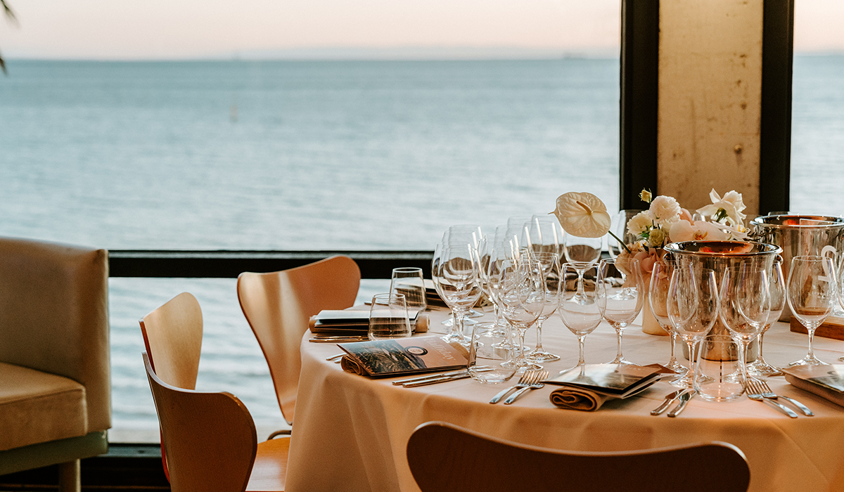 Halliday Awards table setting at Stokehouse