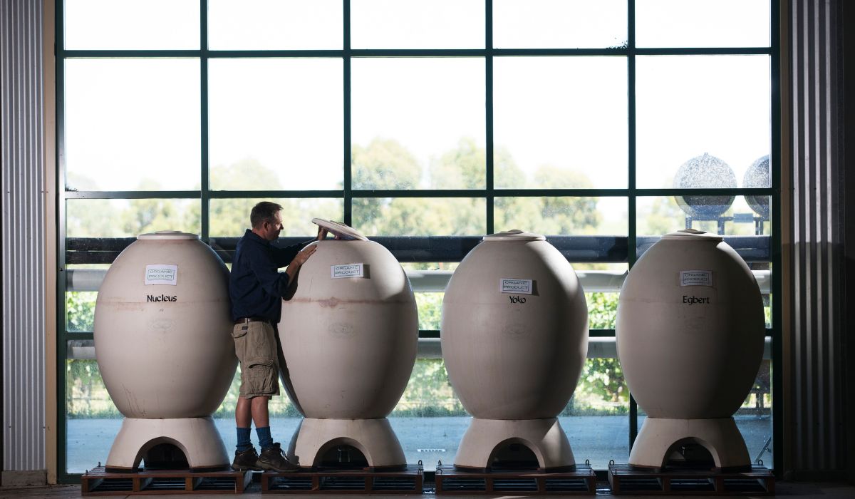 Ceramic eggs at Yangarra