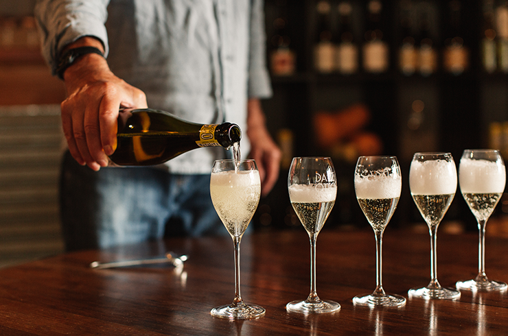Dal Zotto prosecco being poured