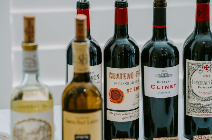 Bottles of 2022 Bordeaux