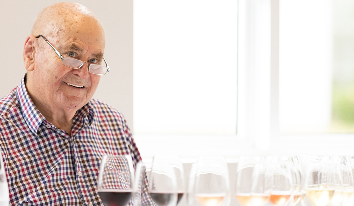 James Halliday at the awards wine judging