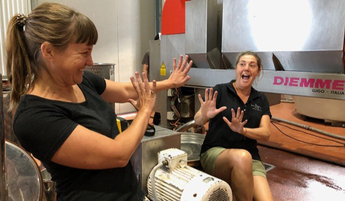 Winemakers Charlotte Hardy and Rebecca Willson