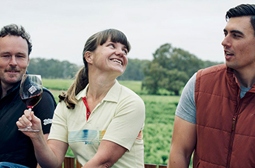 Project 5255 winemakers Rob Mack, Charlotte Hardy, and Turon White
