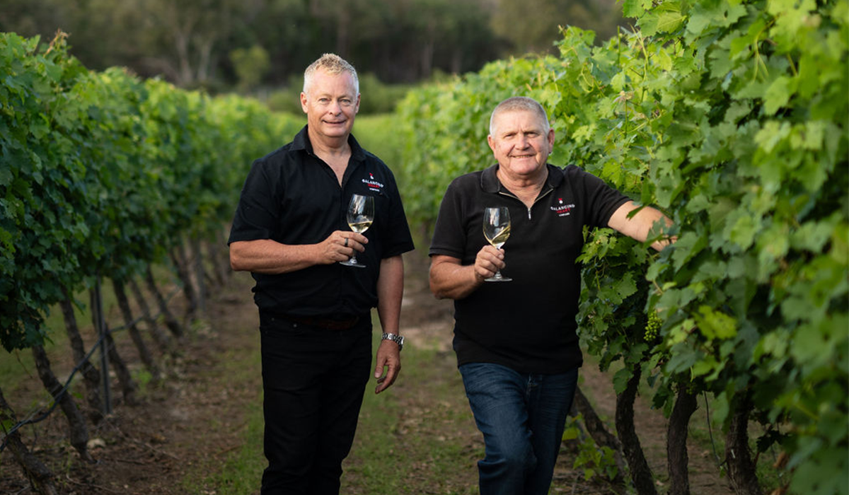 Balancing Heart winemakers in the vineyard