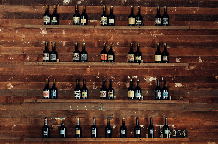 A wall of Sami-Odi wines