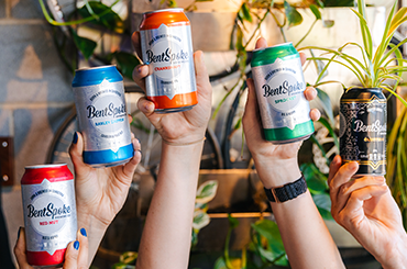 Cans of BentSpoke craft beer