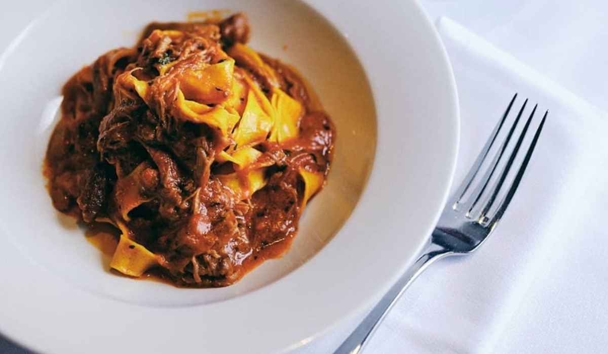 Tagliatelle pasta with duck ragu