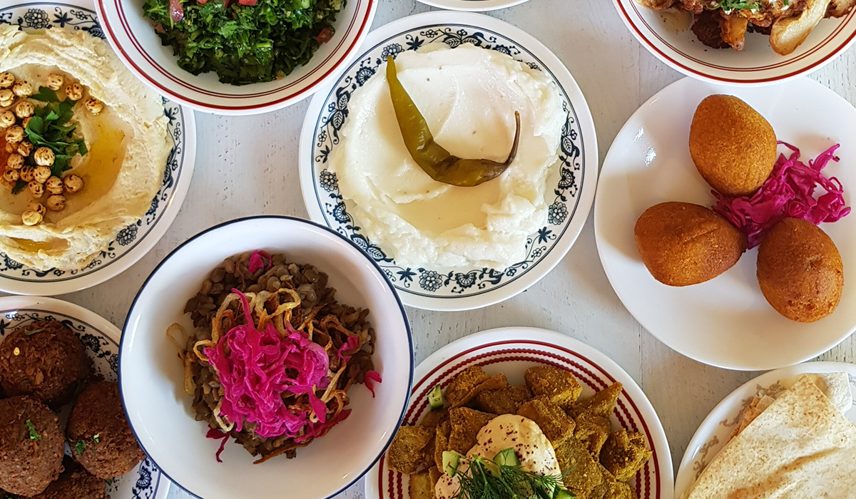 Mezze spread at Emma's