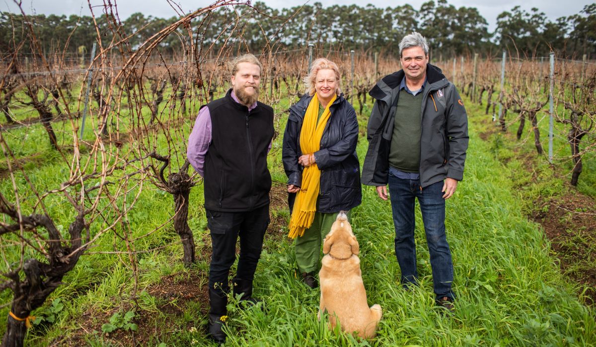 Cullen winemaking team in the vineyard
