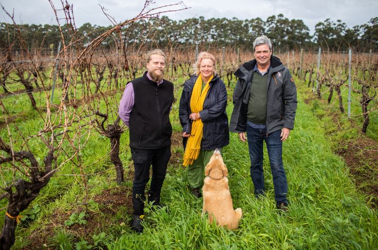 Cullen winemaking team in the vineyard