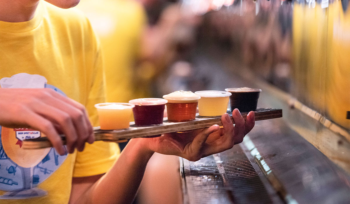 Beer samples at the GABS festival