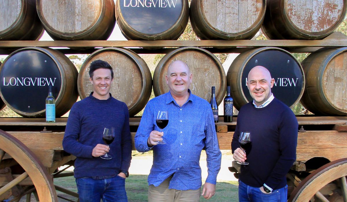Chris Mein, Paul Hotker and Peter Saturno, Longview Vineyard