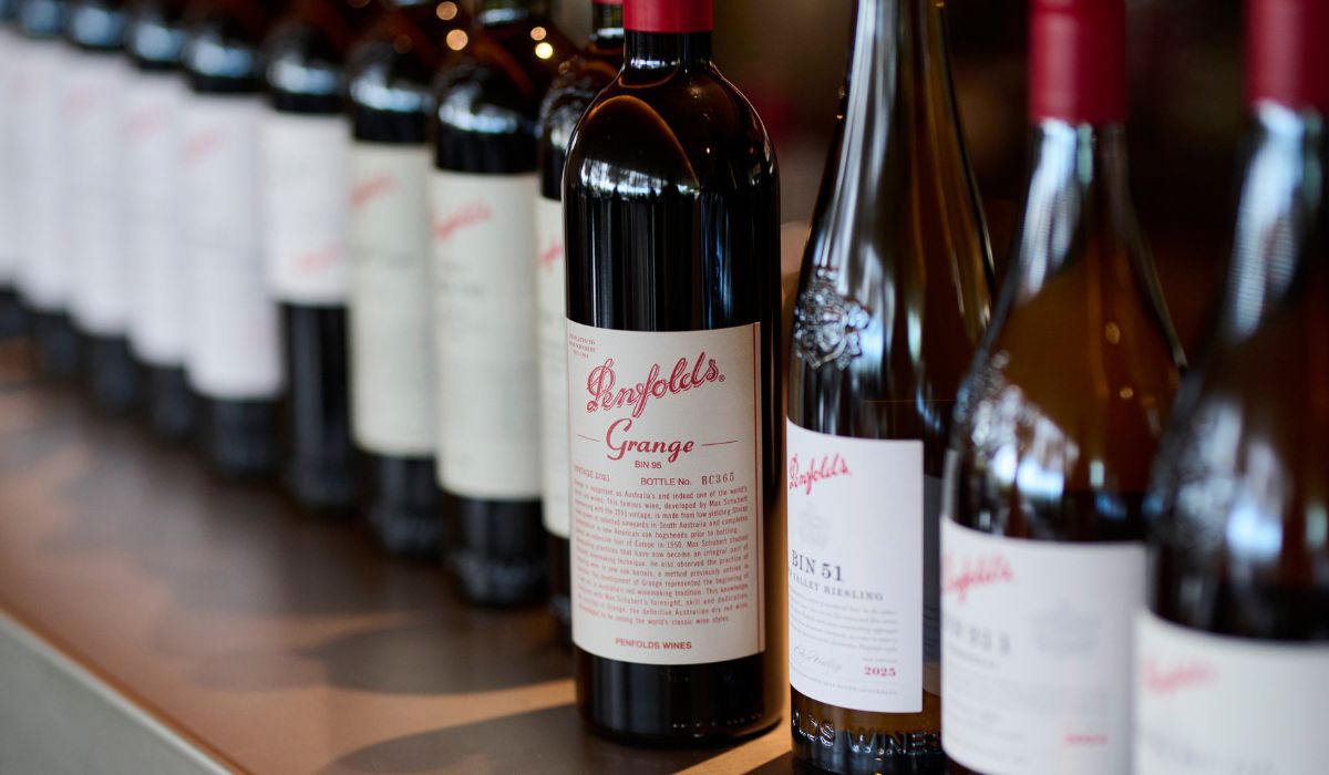 A line up of Penfolds' latest releases