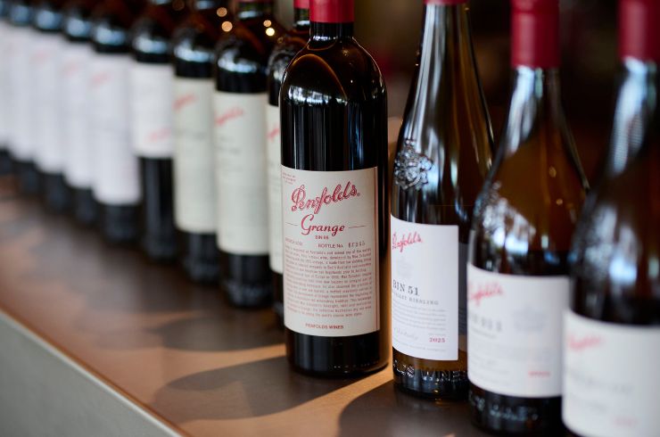 A line up of Penfolds' latest releases