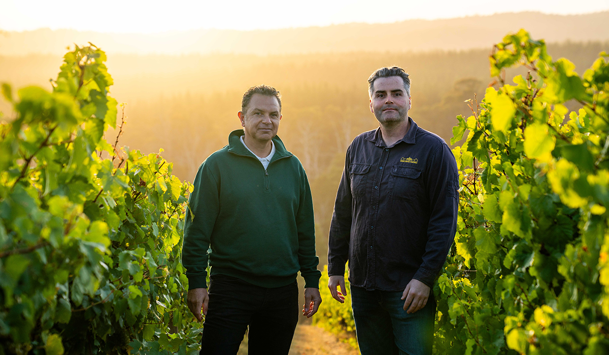 Chief winemaker Luke Whittle and viticulturist Luciano Caravia.