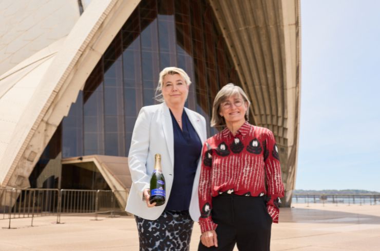 Nathalie Vranken, owner and global CEO of Vranken-Pommery Monopole, and Opera House CEO Louise Herron AM.