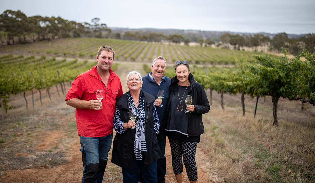 Paulett team in the vineyard