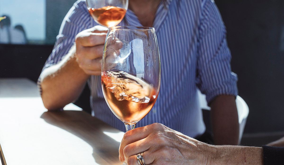 Two glasses of rose