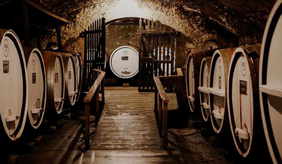 Underground cellars at Tahbilk