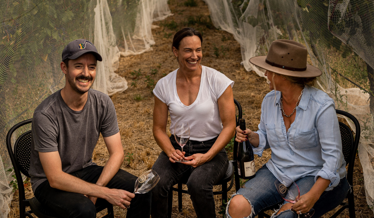Oliver's Taranga family in vineyard