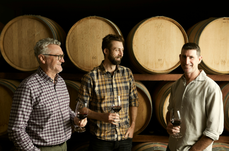 People enjoying wine at Kaesler Wines 