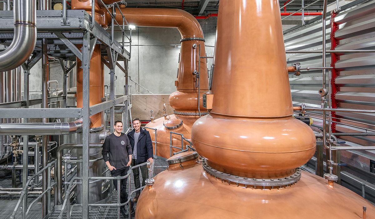 Archie Rose founder Will Edwards and master distiller Dave Withers.