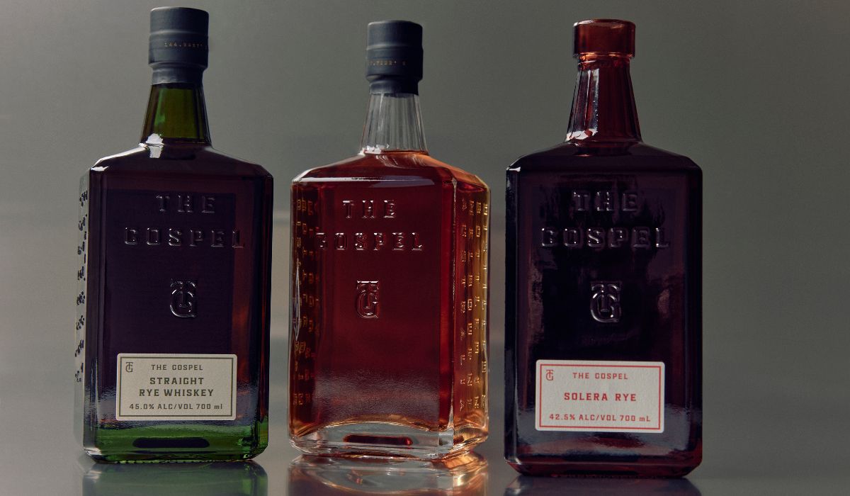 Three bottles of rye whiskey