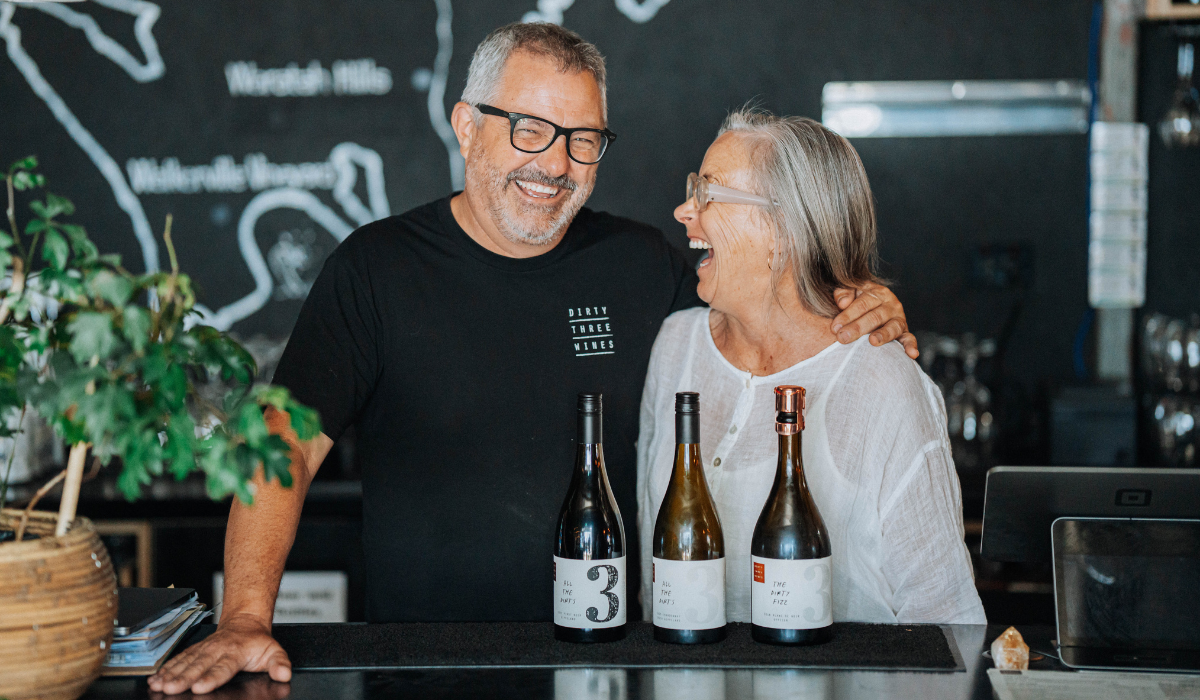 Marcus Satchell and Lisa Sartori of Dirty Three Wines