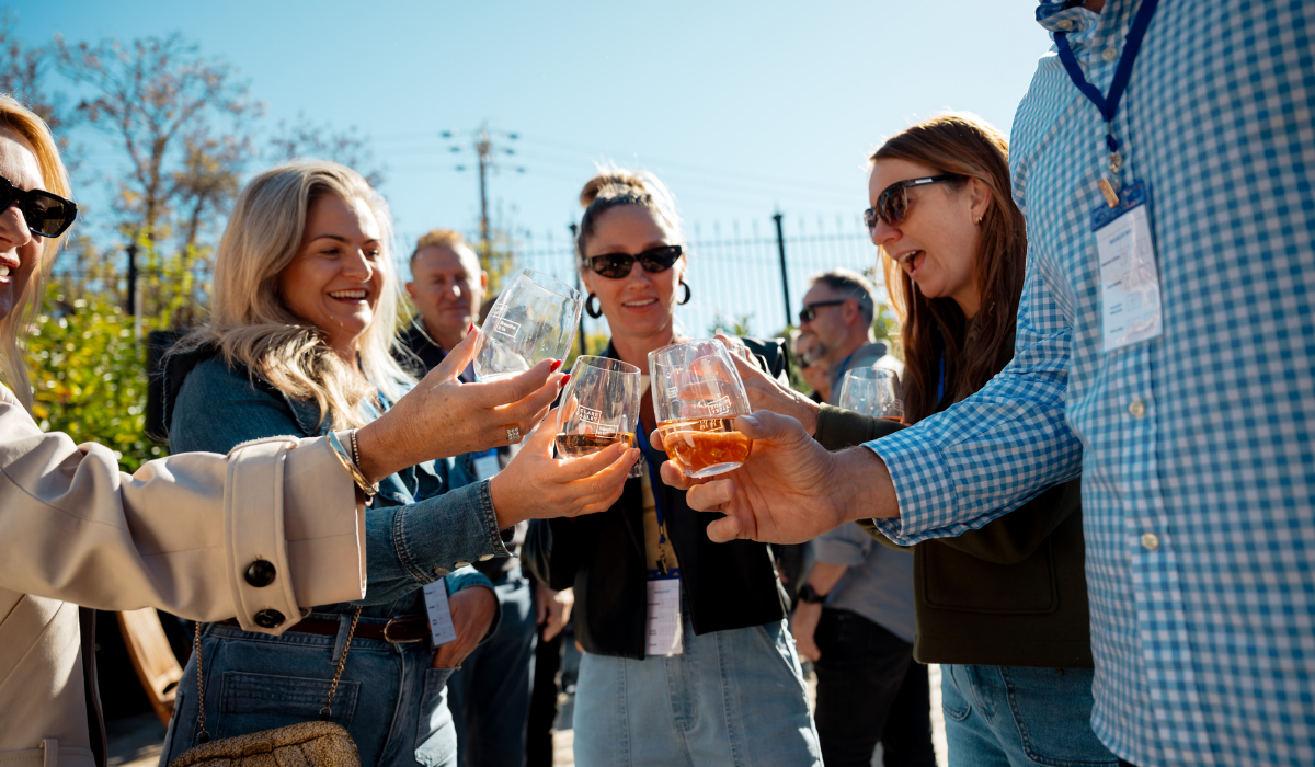 Group of people drinking wine at Clare Valley Gourmet festival