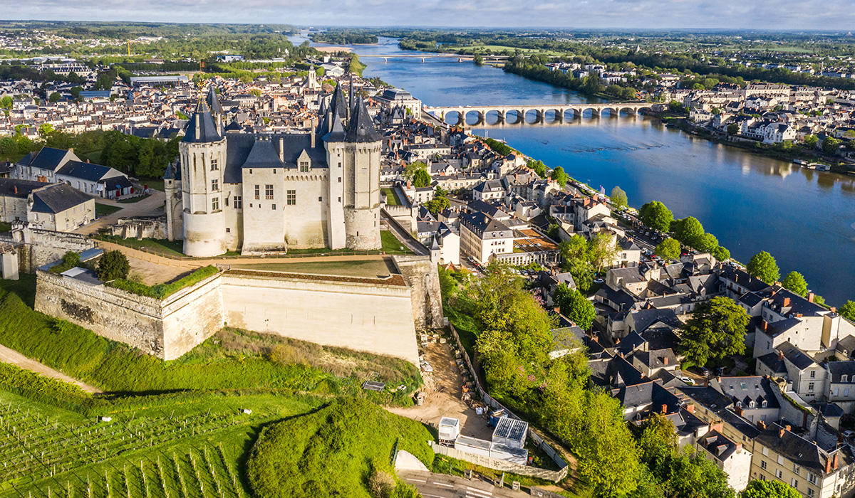 Vineyards around Saumur Castle