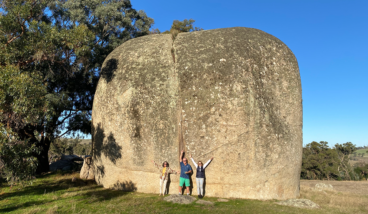 Giant rock at Kyneton Ridge