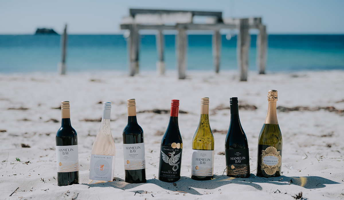 Hamelin Bay wines on beach