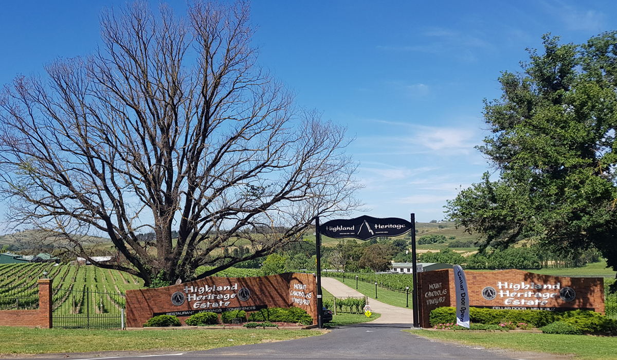 Highland Heritage winery entrance