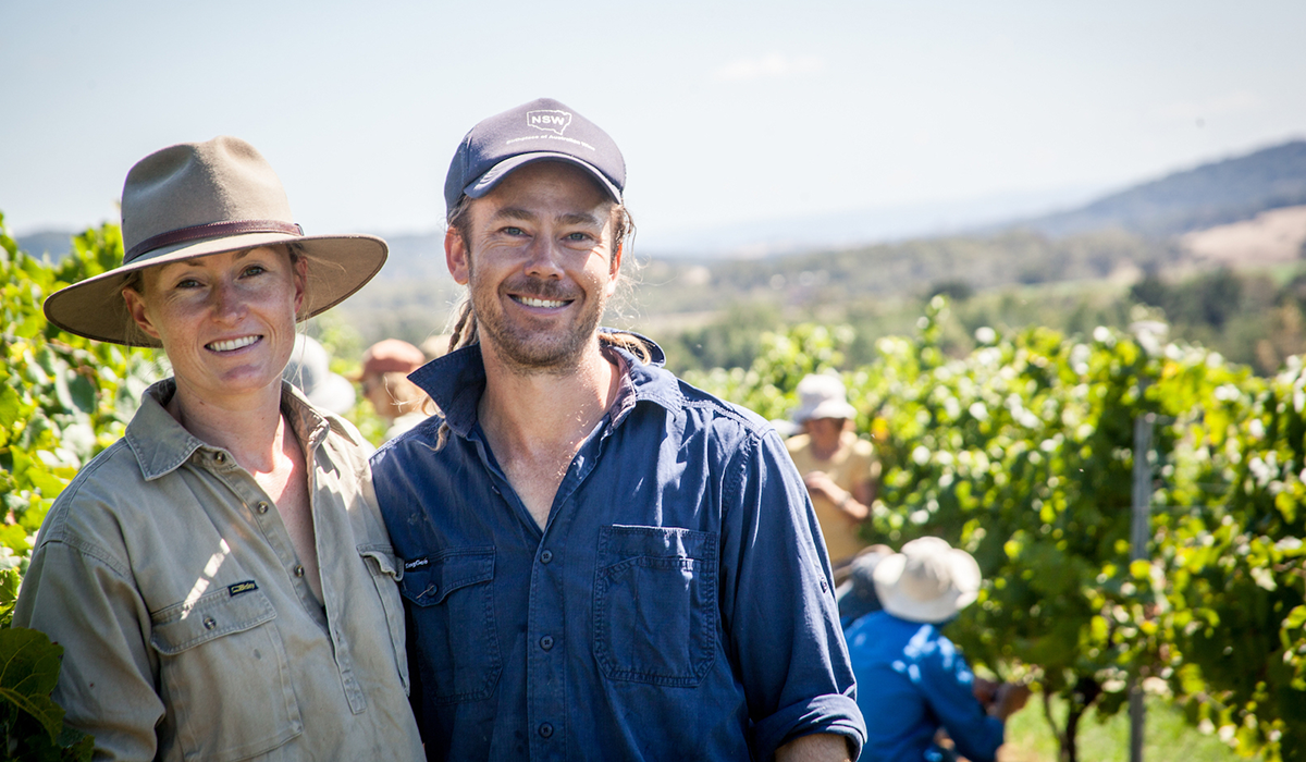 Nadja Wallington and her husband Steve Mobbs, Chalou Wines