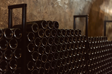 Bottles being cellared
