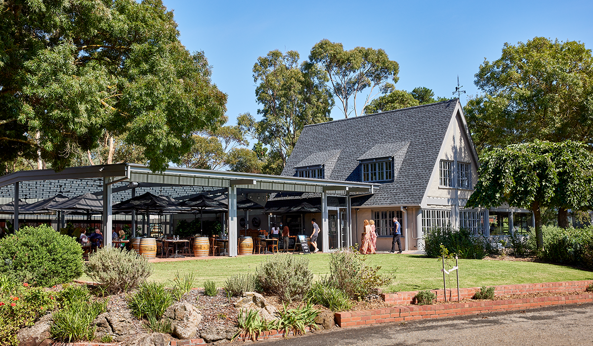 The view of the Scotchmans Hill cellar door