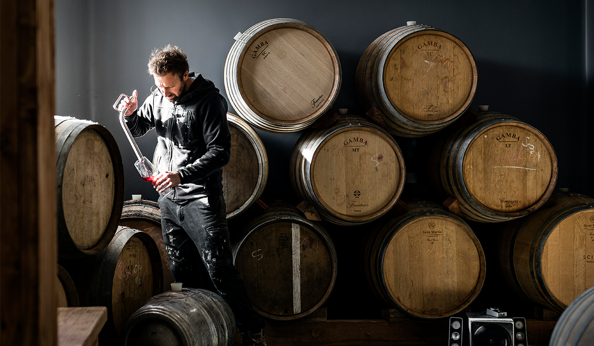 Chris Catlow in the Sentiō cellar