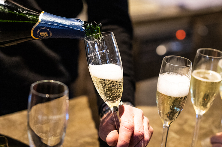 Sparkling wine glasses