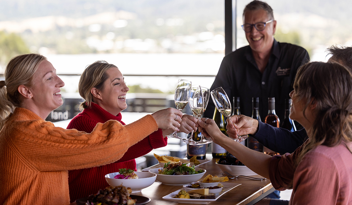 A wine tasting at Bangor