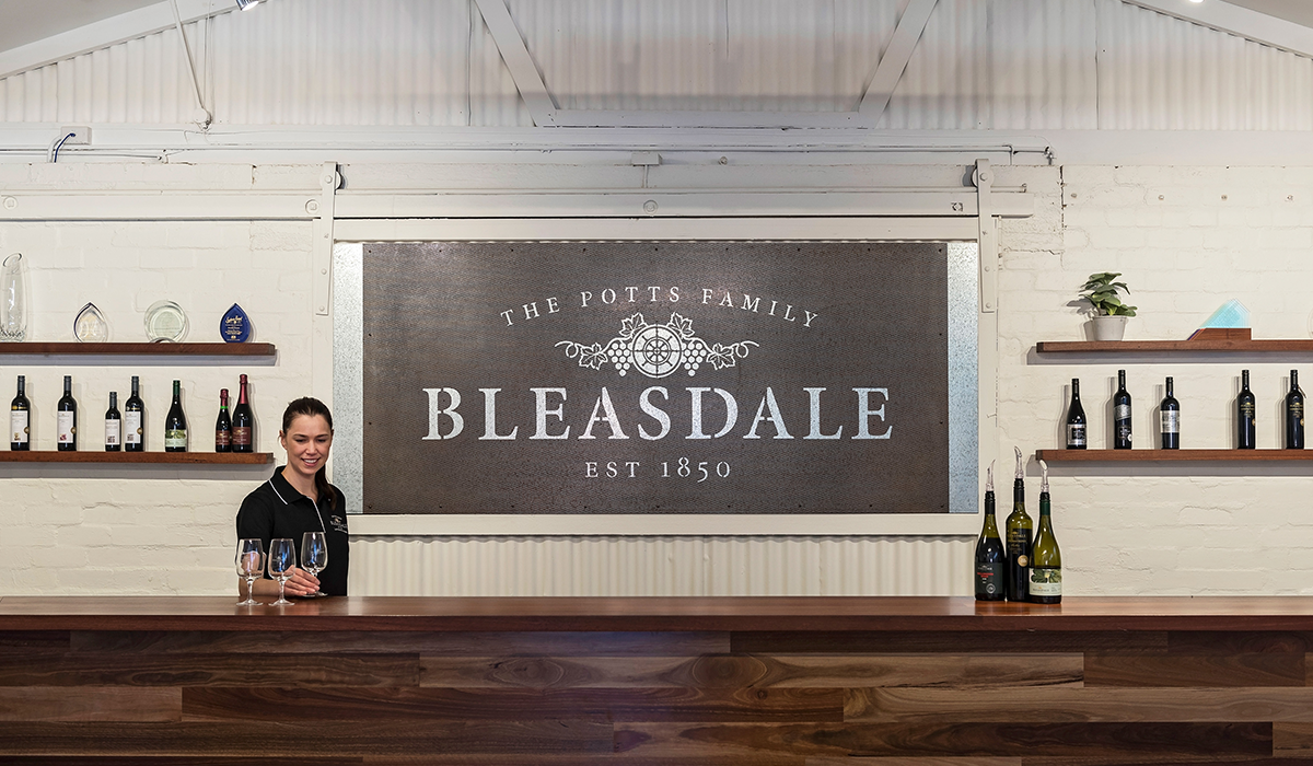 Inside the Bleasdale cellar door