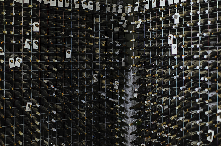 Wines in the cellar at Yarra Yering