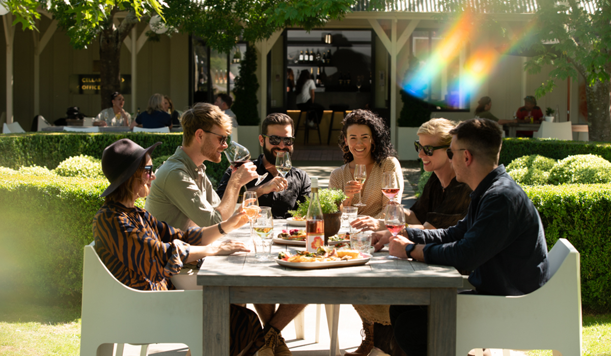 Guests at the Palliser cellar door