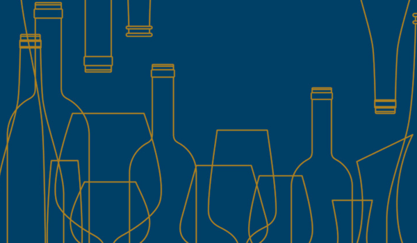 Gold bottle outlines