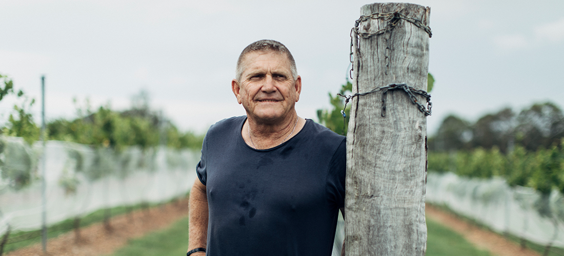 Sirromet winemaker in the vines